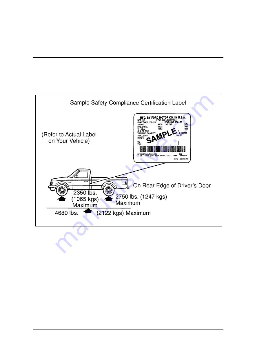 Ford 1996 ranger Owner'S Manual Download Page 194