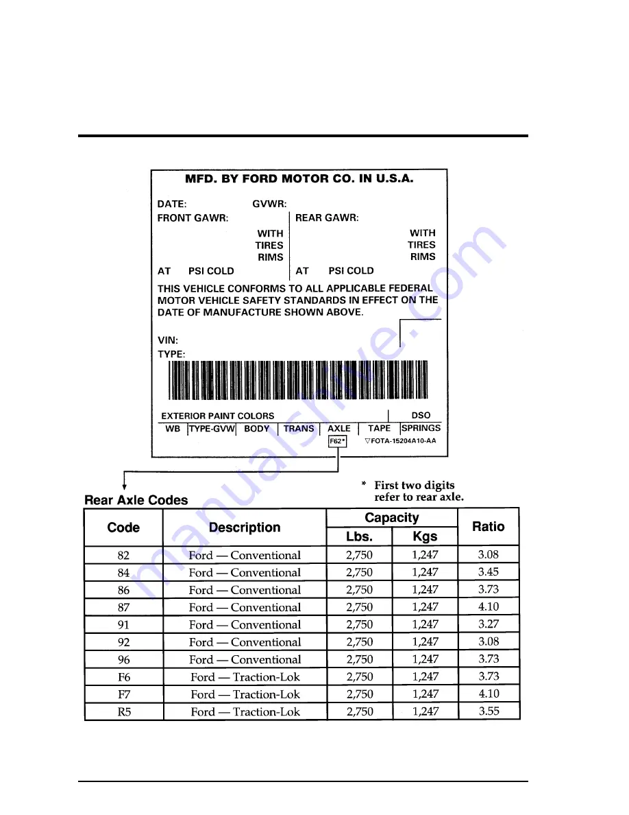 Ford 1996 ranger Owner'S Manual Download Page 203