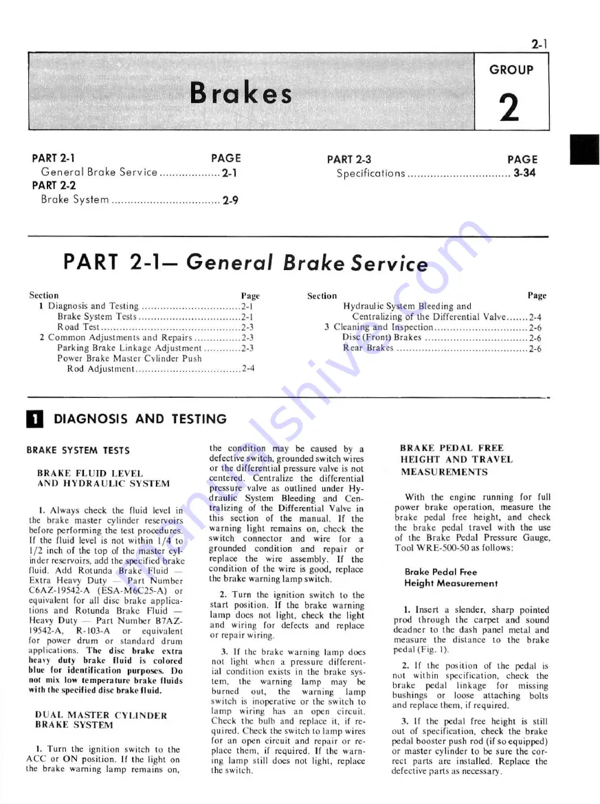 Ford Cougar 1967 Shop Manual Download Page 9