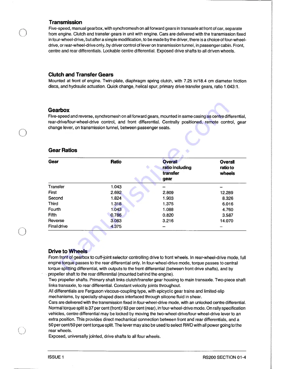 Ford RS200 Owner'S Manual Download Page 17