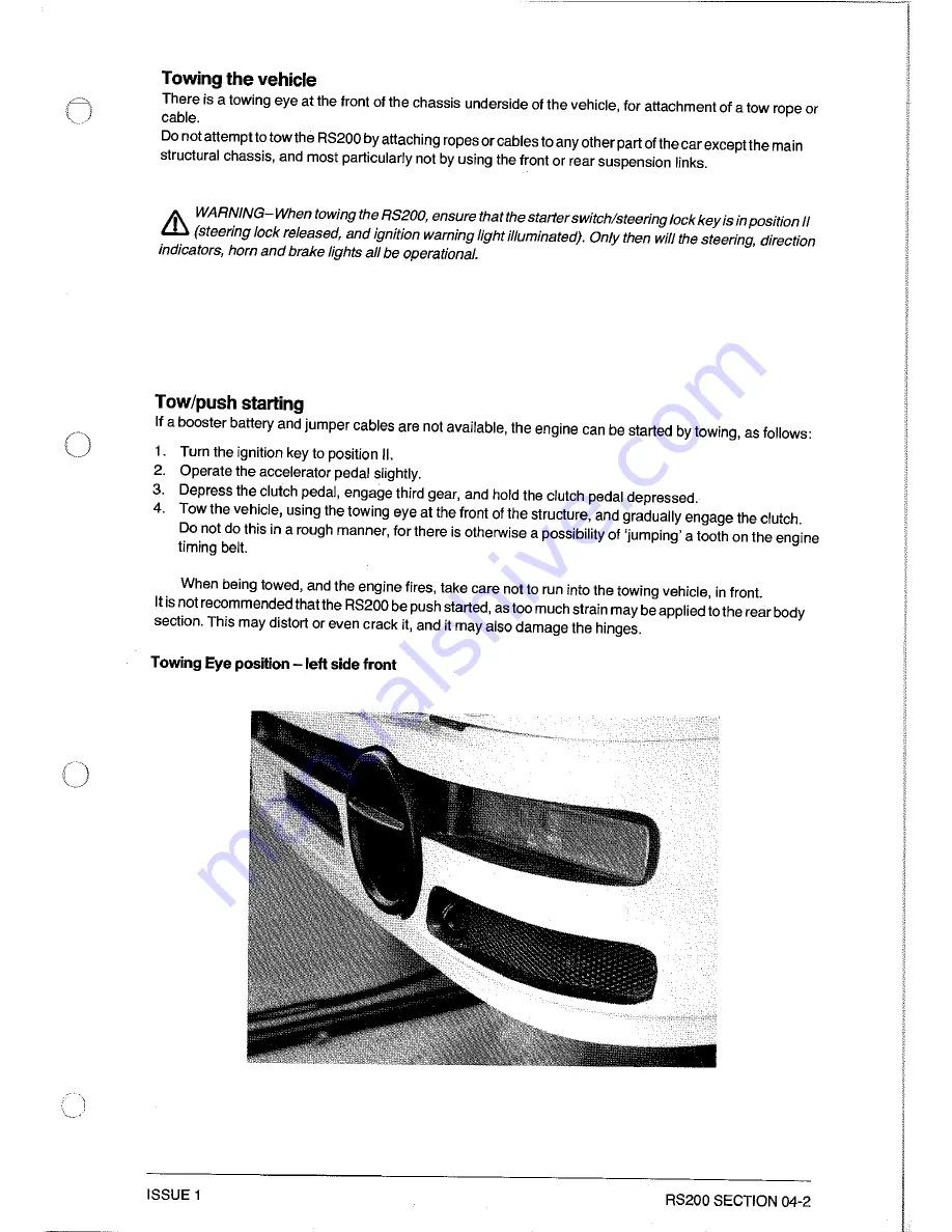 Ford RS200 Owner'S Manual Download Page 66