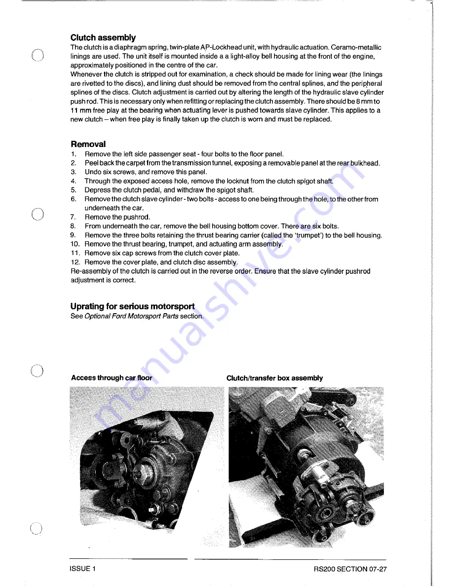 Ford RS200 Owner'S Manual Download Page 152