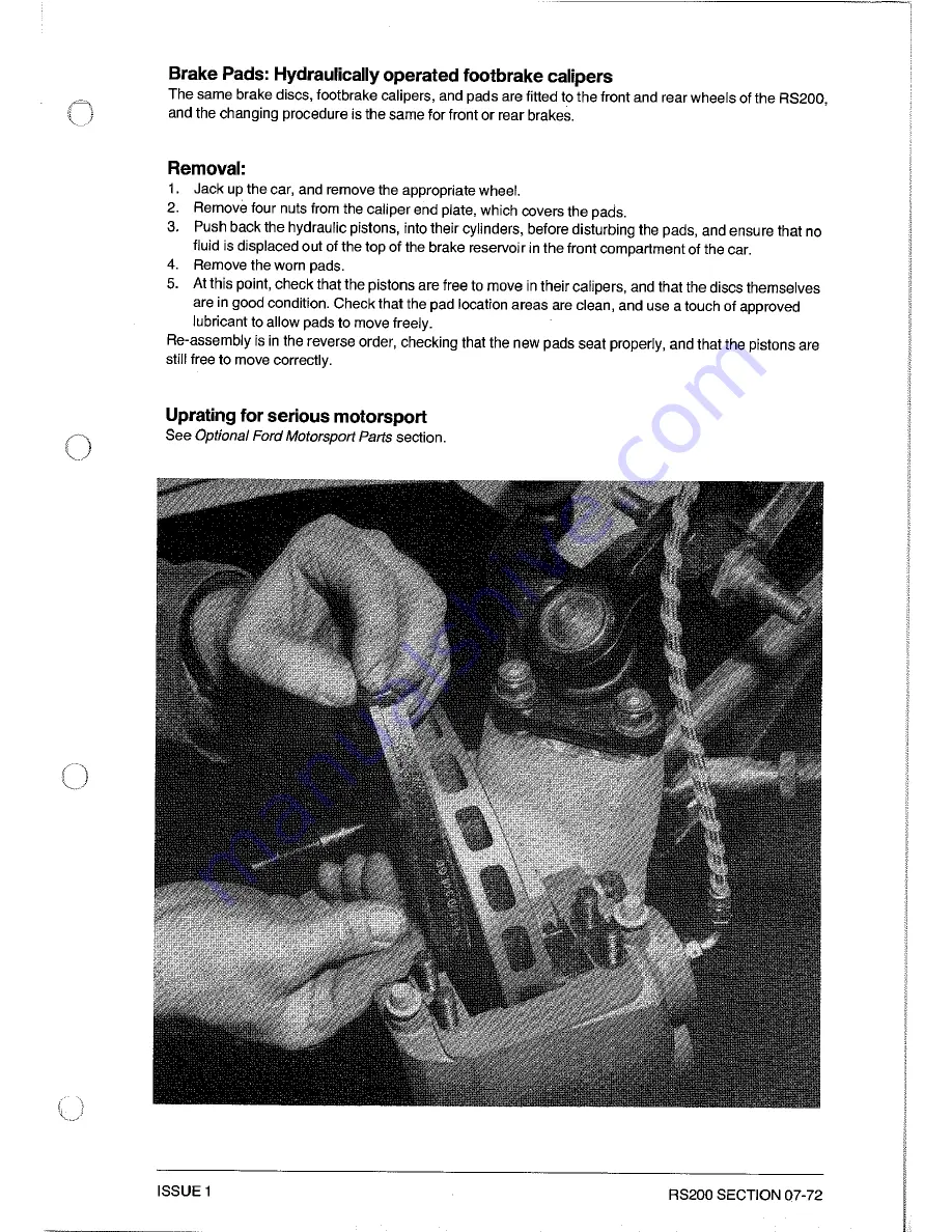 Ford RS200 Owner'S Manual Download Page 198