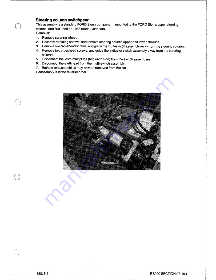 Ford RS200 Owner'S Manual Download Page 229