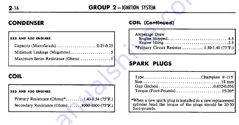 Ford THUNDERBIRD 1960 Shop Manual Download Page 87