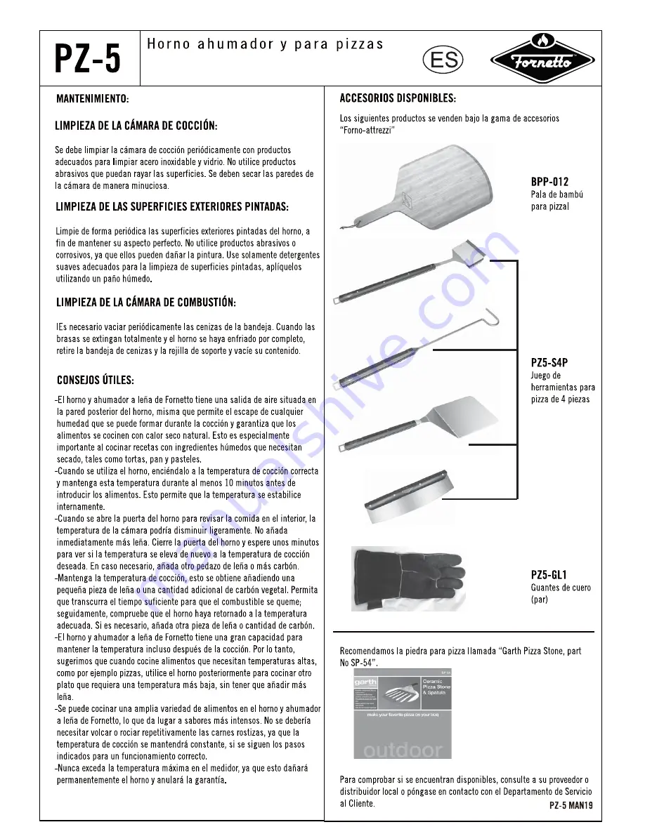 Fornetto PZ-5 Скачать руководство пользователя страница 19