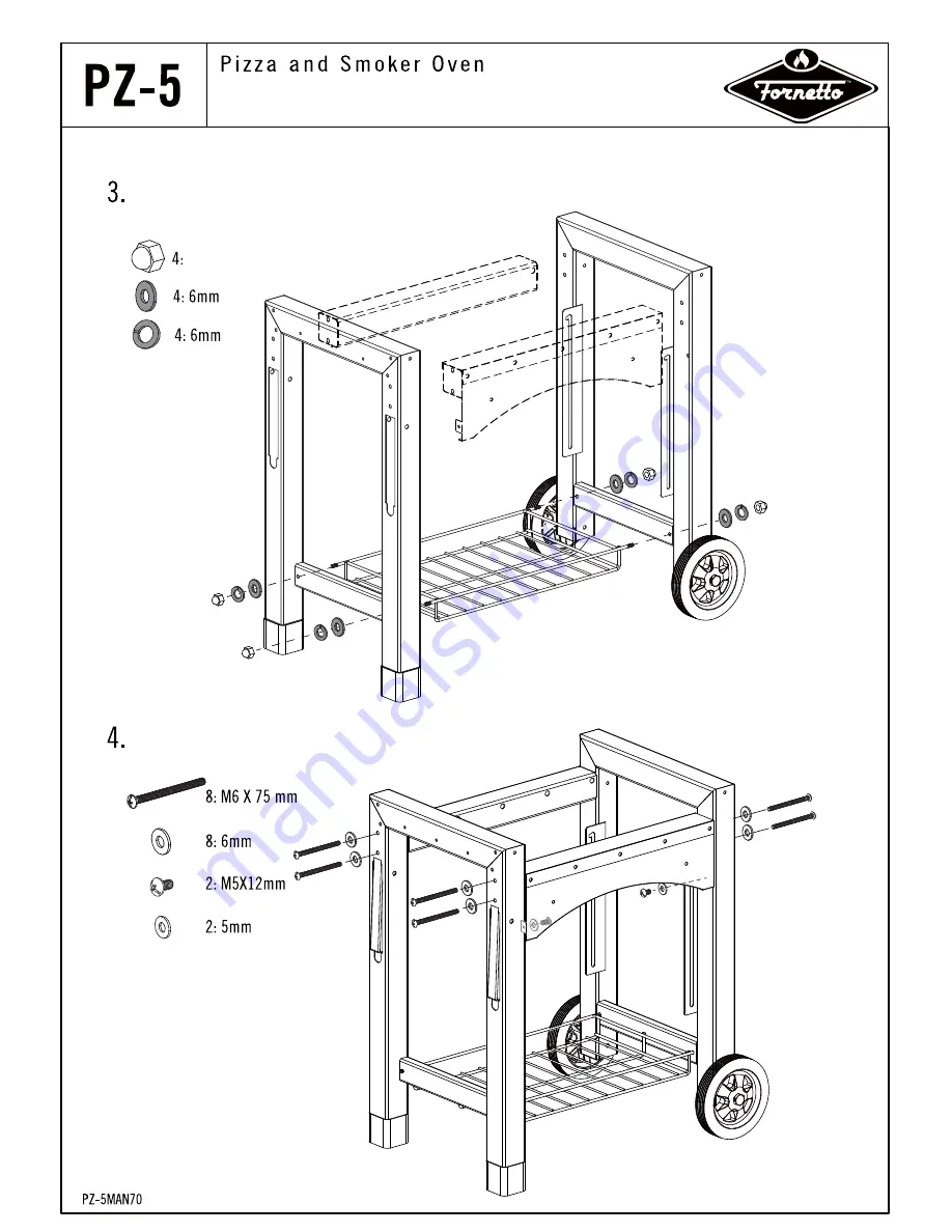 Fornetto PZ-5 Assembly & Operating Manual Download Page 70