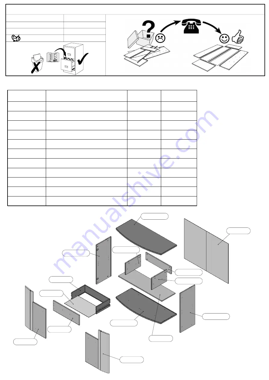 Forte RONDINO RDIK221T Assembling Instruction Download Page 2