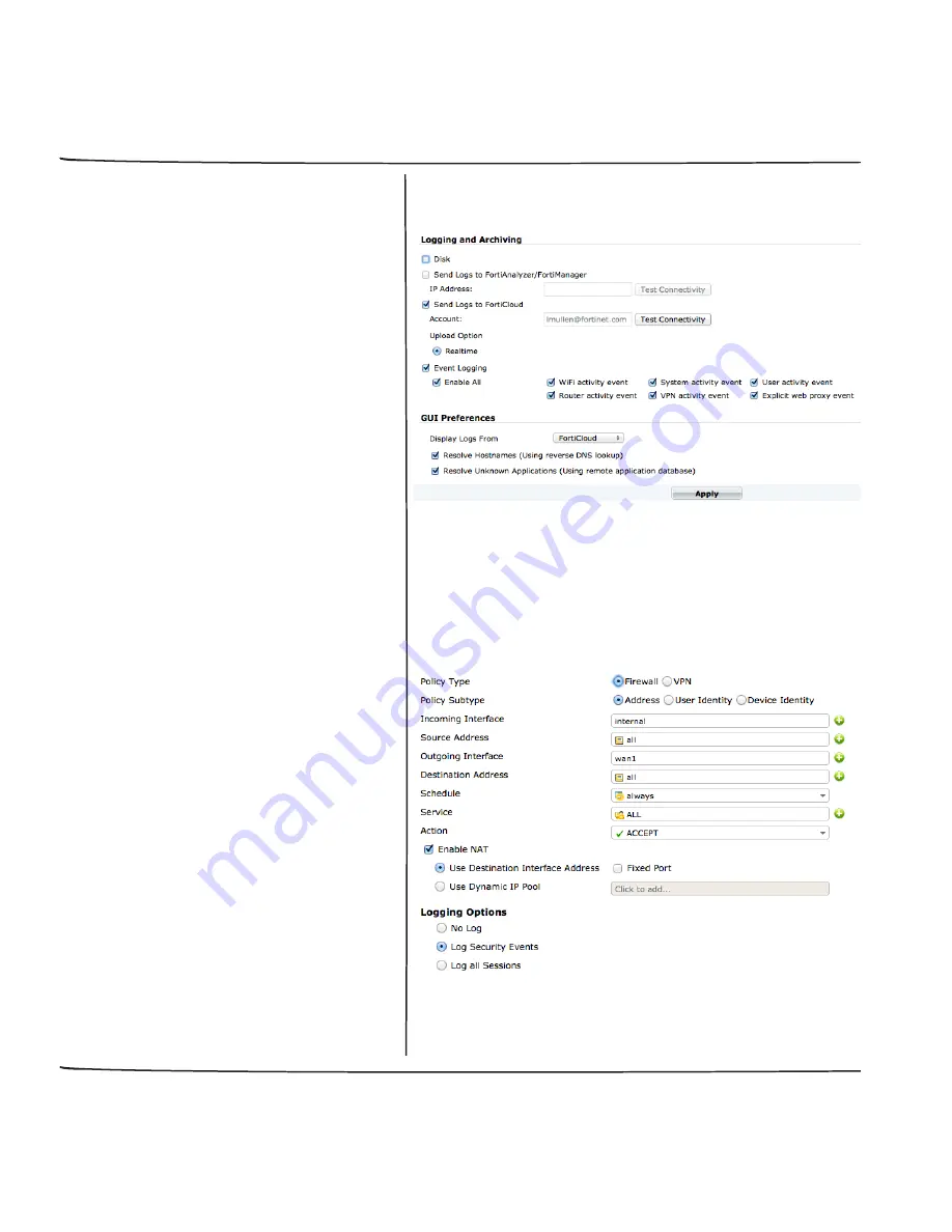 Fortinet FortiGate 1U Скачать руководство пользователя страница 54