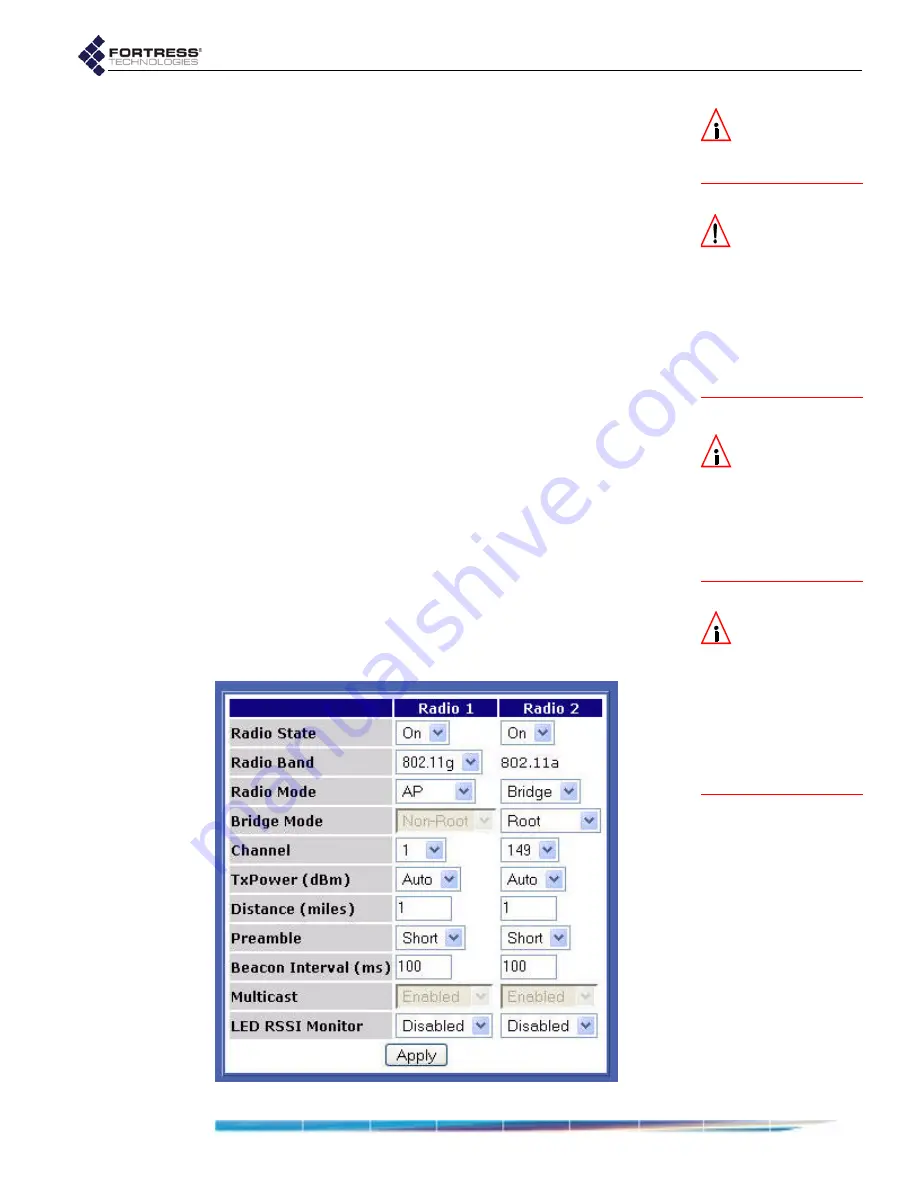 Fortress Technologies ecure Wireless Access Bridge User Manual Download Page 34