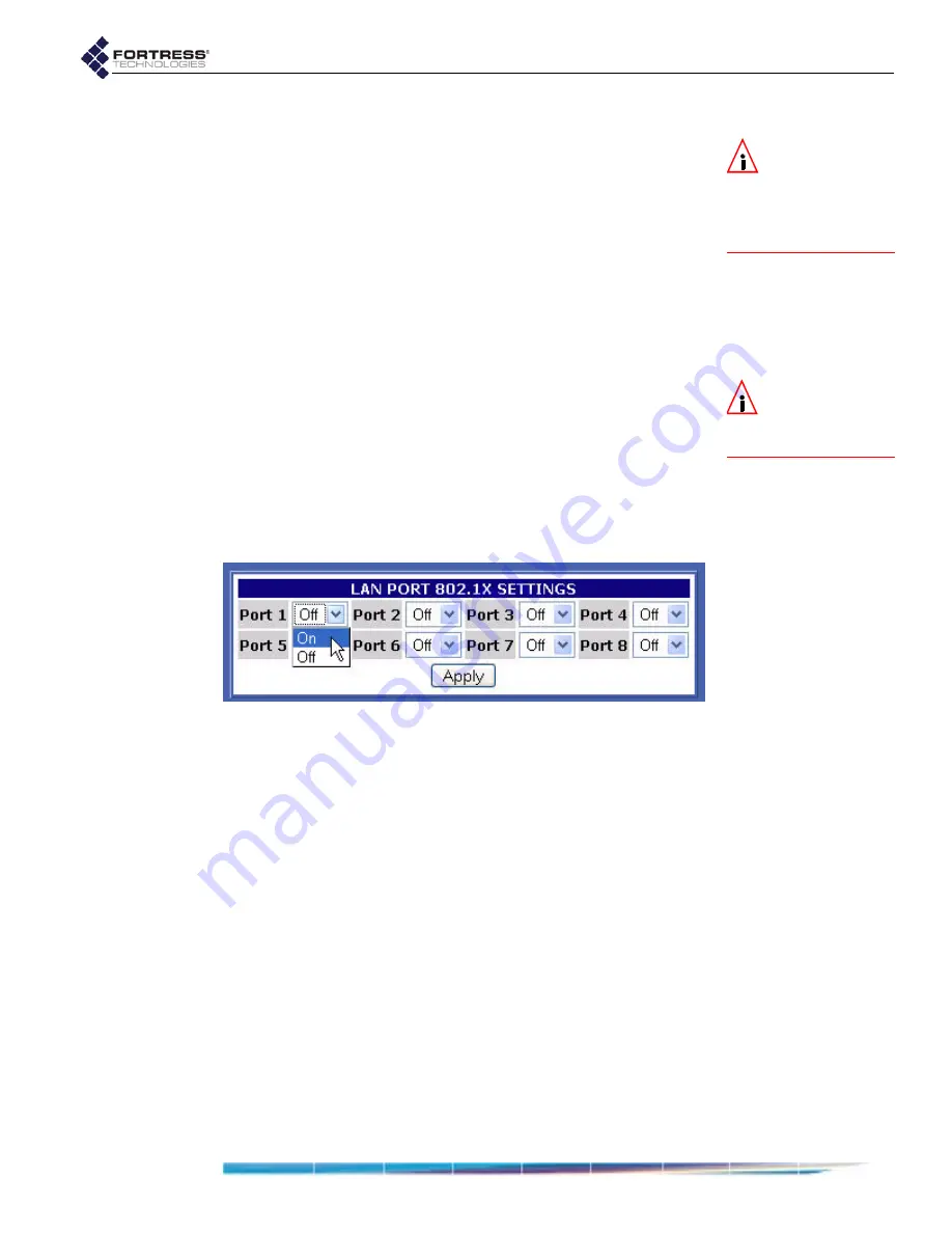 Fortress Technologies ecure Wireless Access Bridge User Manual Download Page 46