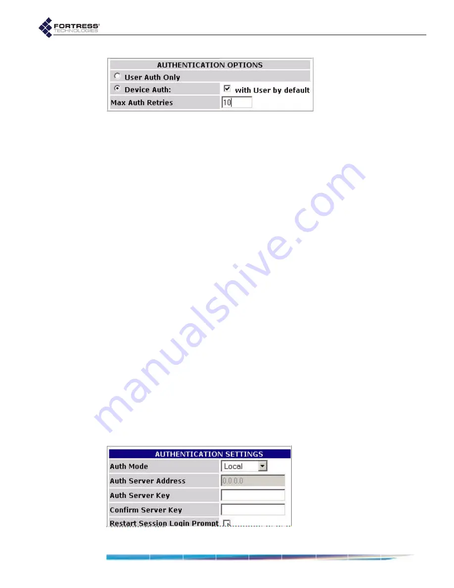 Fortress Technologies ecure Wireless Access Bridge User Manual Download Page 55