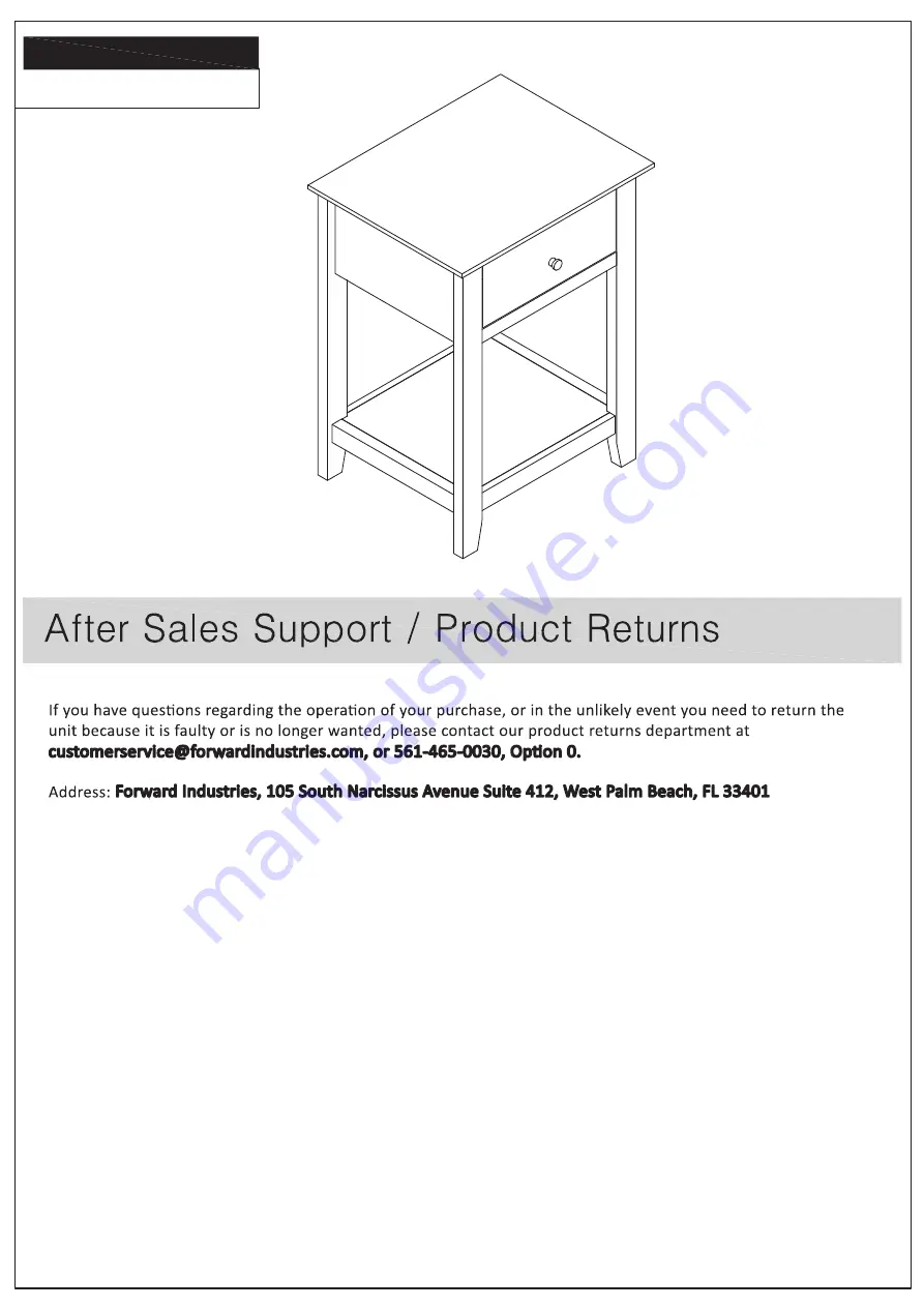 Forward Industries HM-ST006-001 Assembly Instructions Manual Download Page 13