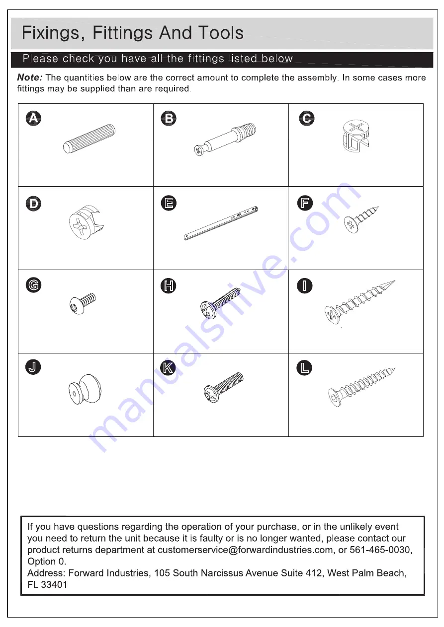 Forward Industries HM-ST010-001 Assembly Instructions Manual Download Page 5