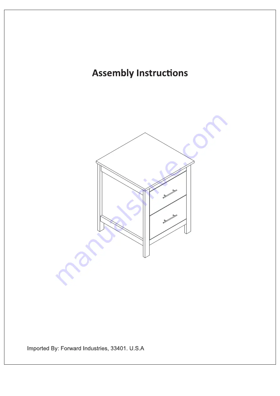 Forward Industries NIGHTSTAND HM-ST012-001 Скачать руководство пользователя страница 1