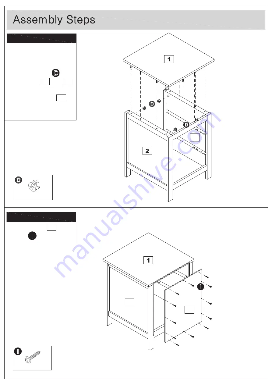 Forward Industries NIGHTSTAND HM-ST012-001 Скачать руководство пользователя страница 9