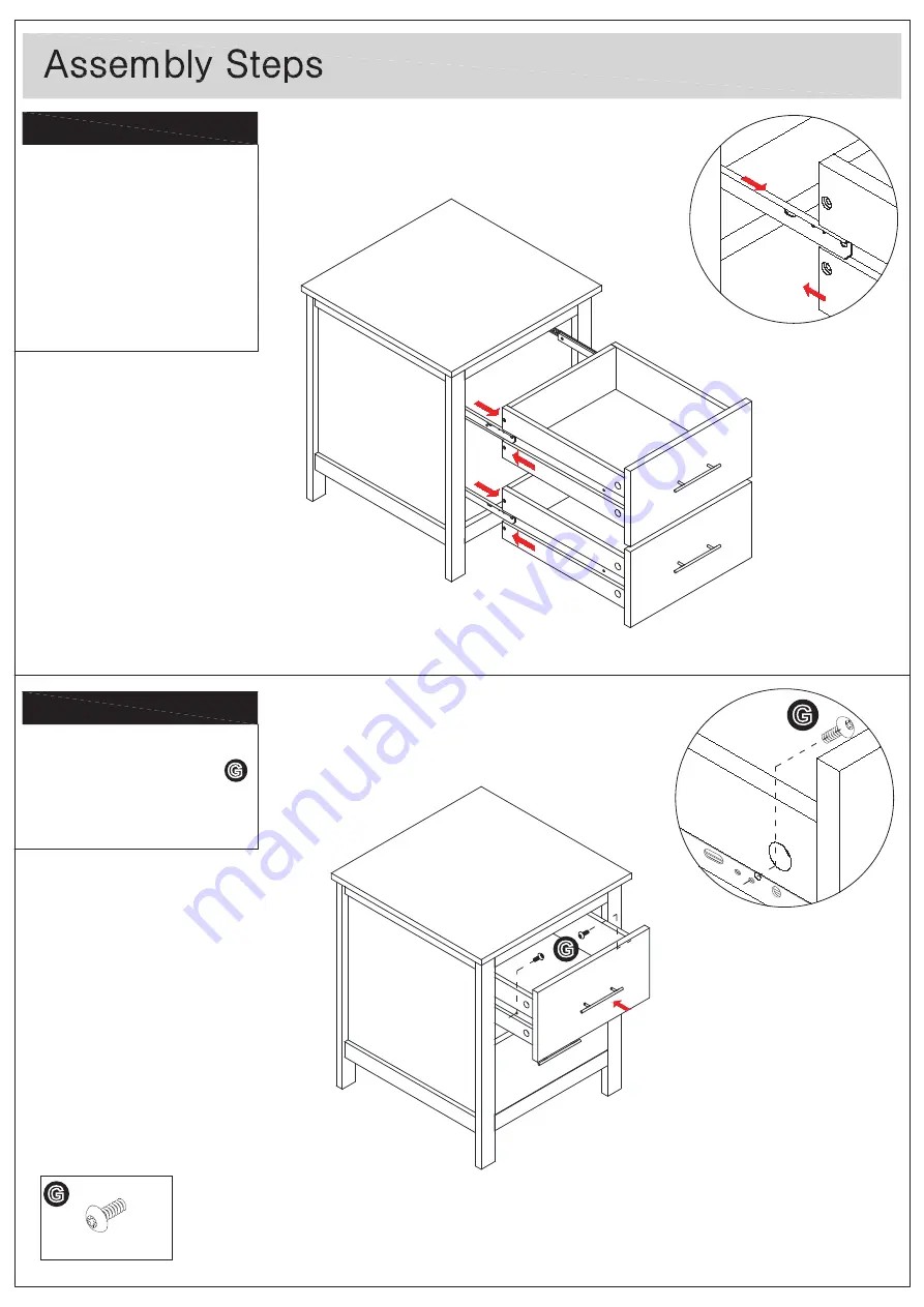 Forward Industries NIGHTSTAND HM-ST012-001 Скачать руководство пользователя страница 11