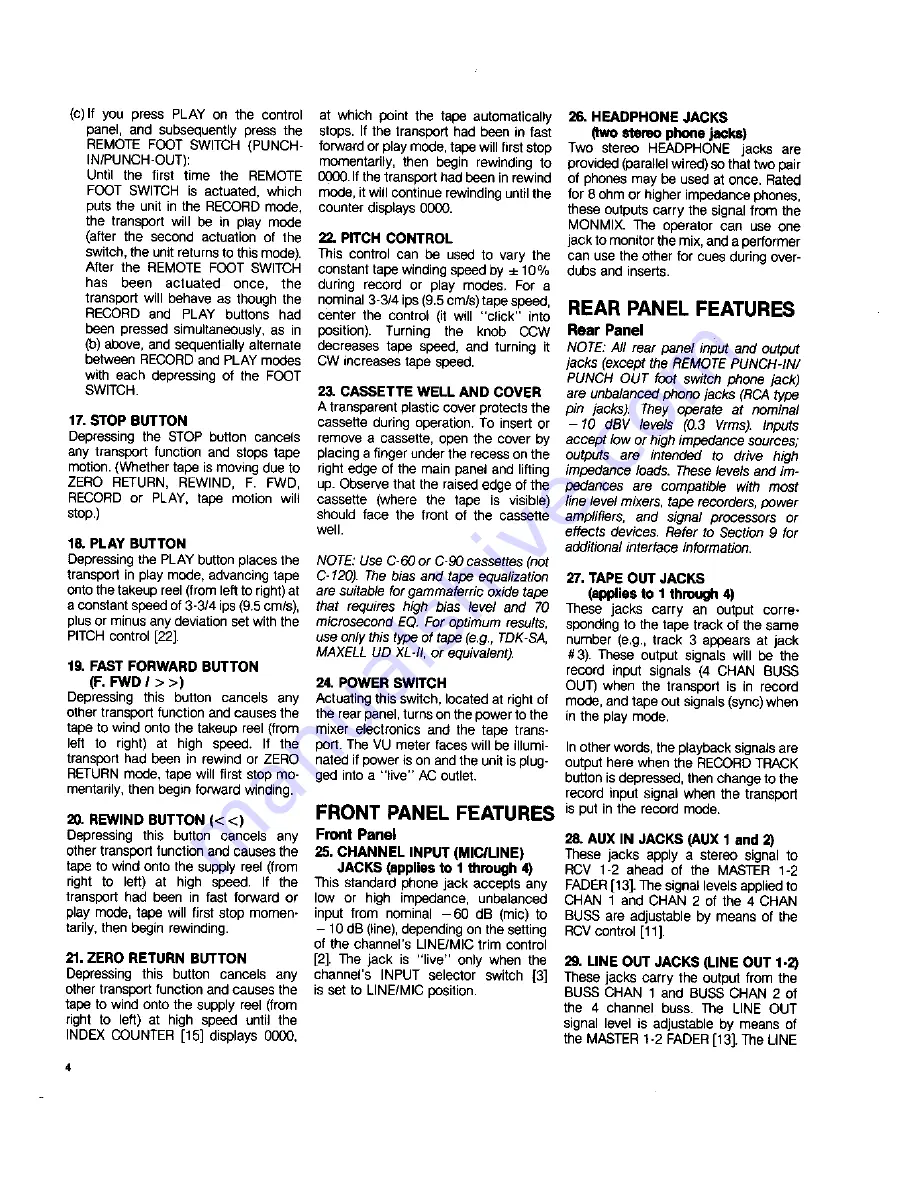 Fostex 250 Owner'S Manual Download Page 6