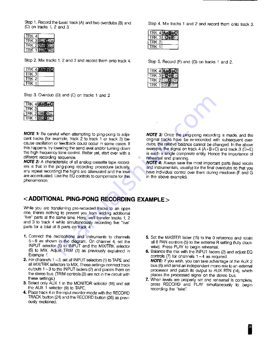 Fostex 280 Owner'S Manual Download Page 21