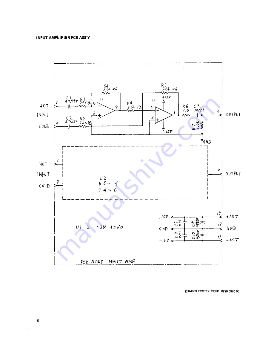 Fostex 5030 Owner'S And Service Manual Download Page 11