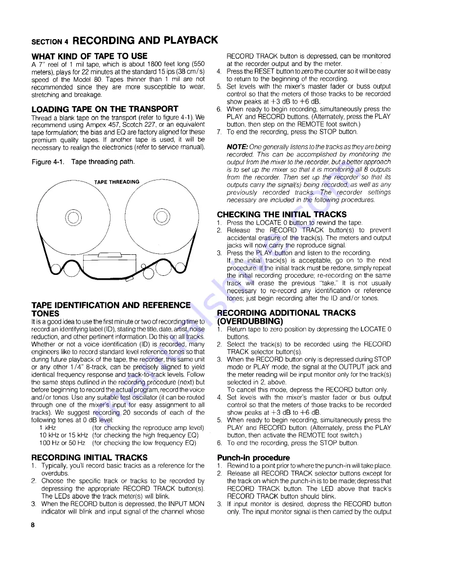 Fostex 80 Owner'S Manual Download Page 10