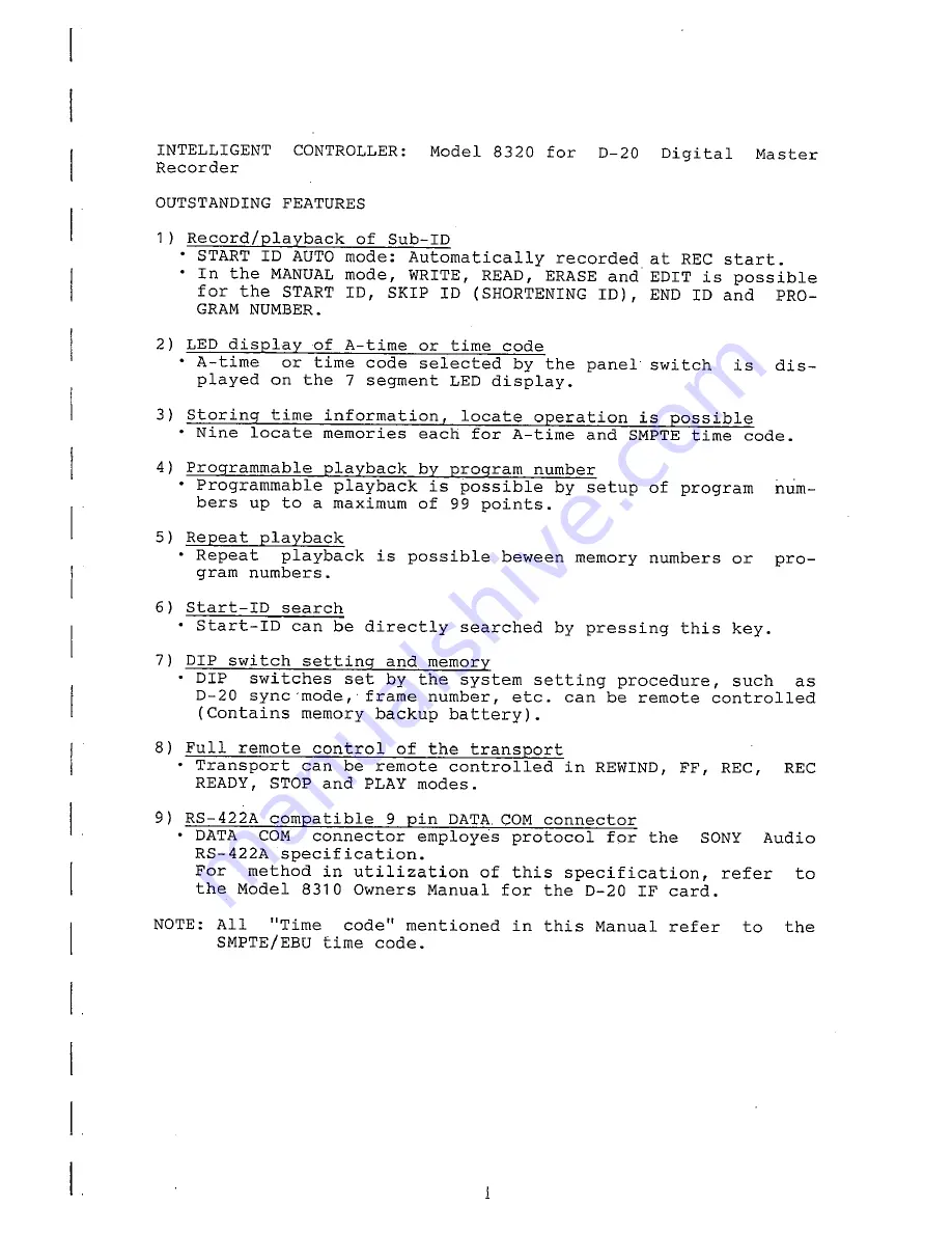 Fostex 8320 Operation Manual Download Page 5