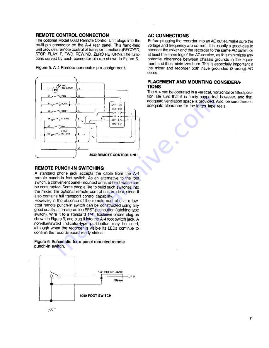 Fostex A-4 Owner'S Manual Download Page 9