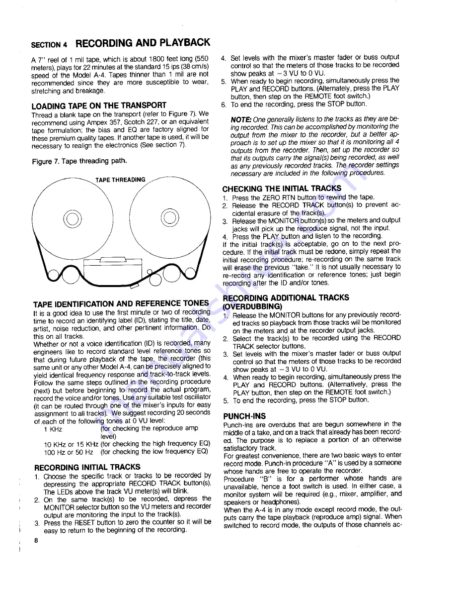 Fostex A-4 Owner'S Manual Download Page 10