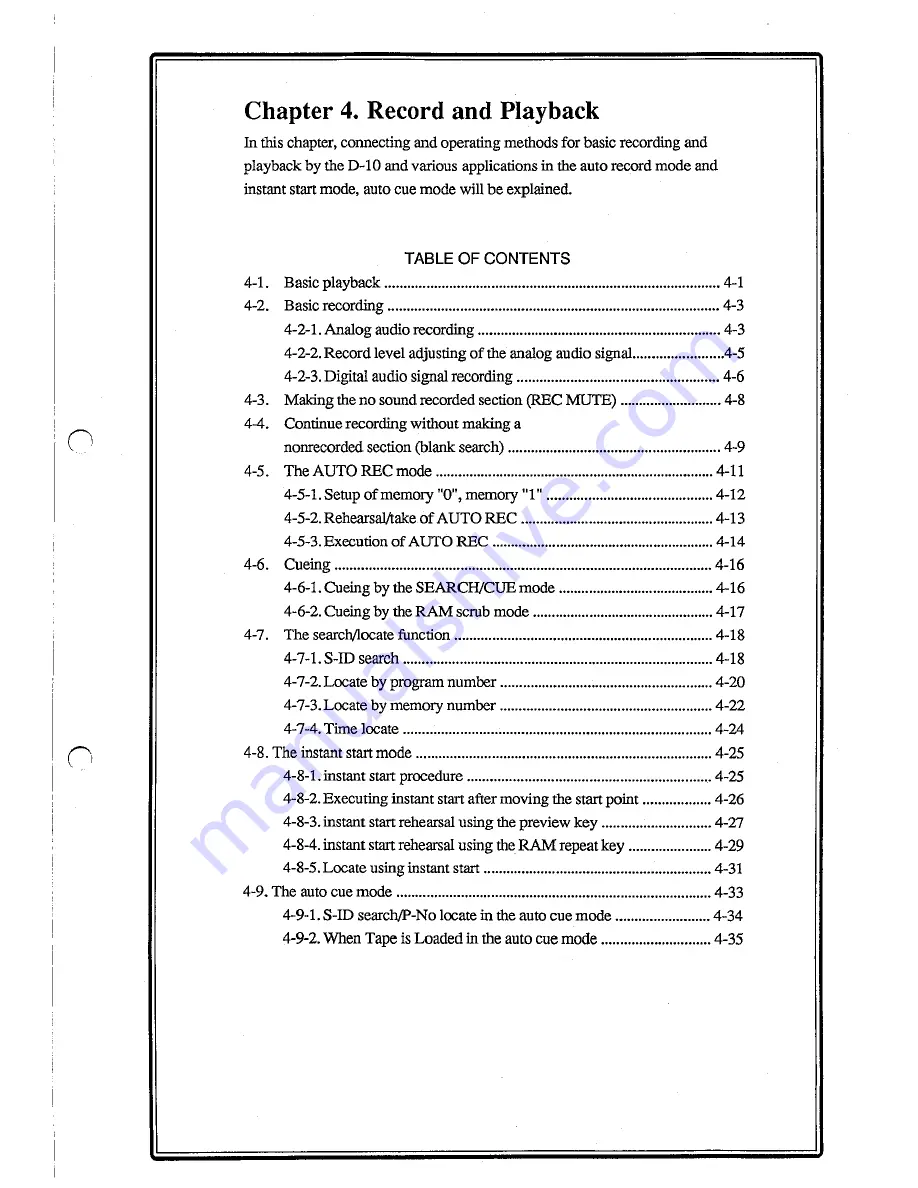 Fostex D-10 Owner'S Manual Download Page 73