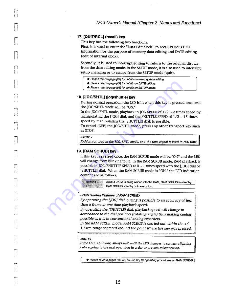 Fostex D-15 Owner'S Manual Download Page 15