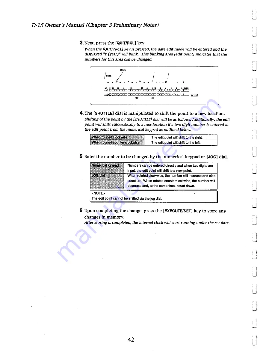 Fostex D-15 Owner'S Manual Download Page 42