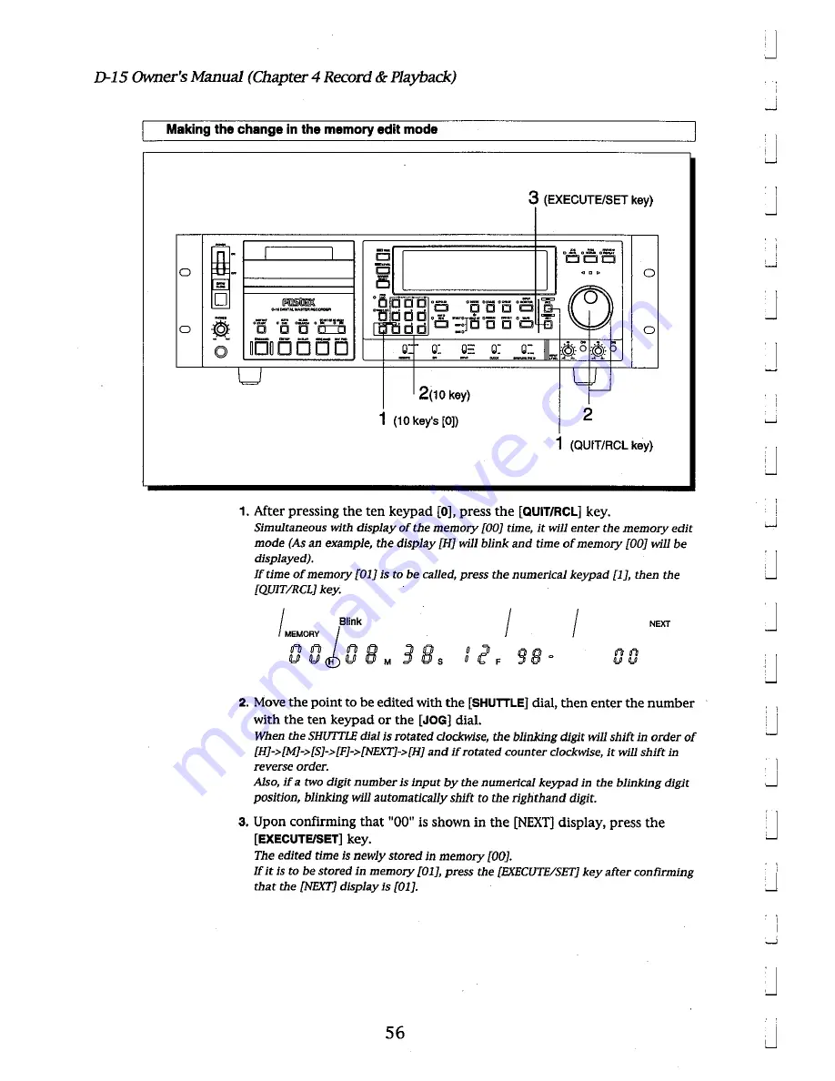 Fostex D-15 Owner'S Manual Download Page 56