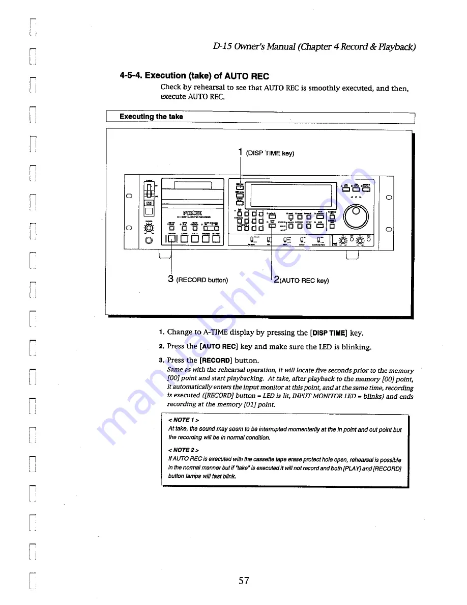 Fostex D-15 Owner'S Manual Download Page 57