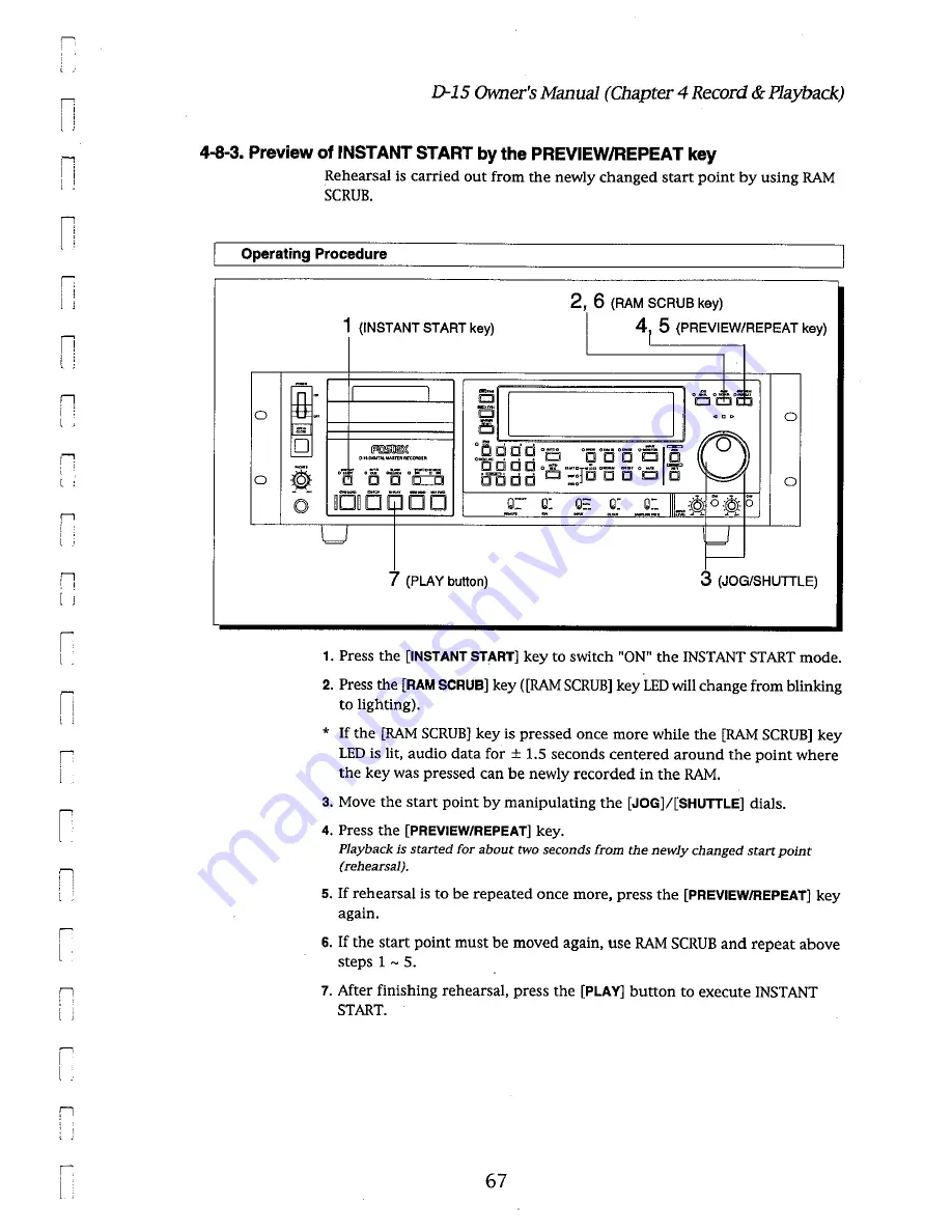 Fostex D-15 Owner'S Manual Download Page 67