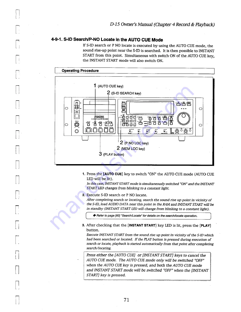 Fostex D-15 Owner'S Manual Download Page 71