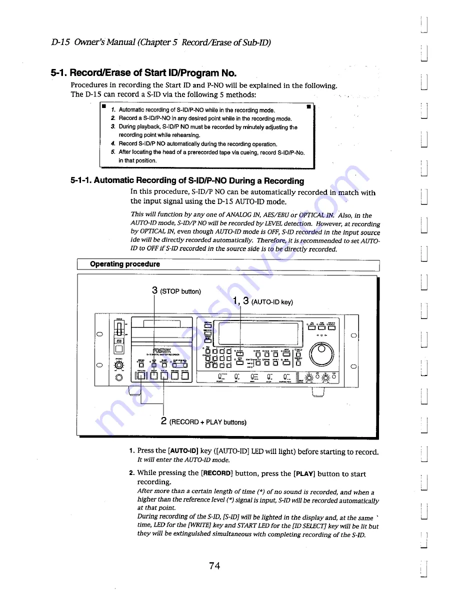 Fostex D-15 Owner'S Manual Download Page 74