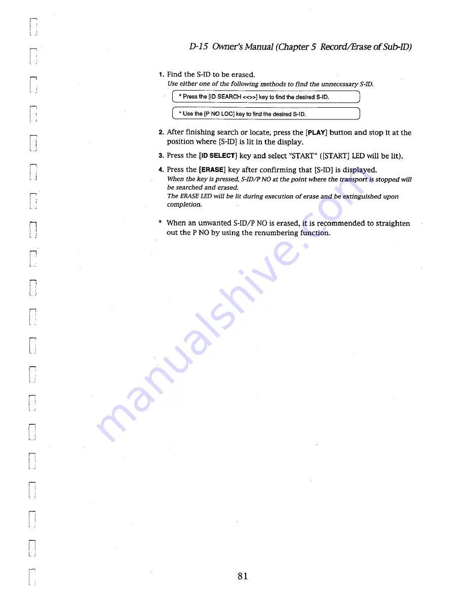 Fostex D-15 Owner'S Manual Download Page 81