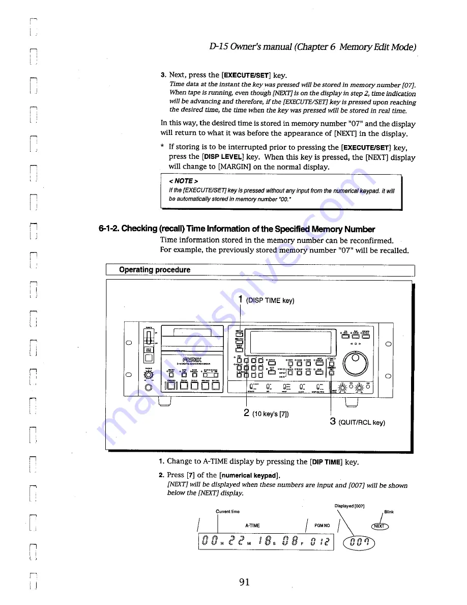 Fostex D-15 Owner'S Manual Download Page 91