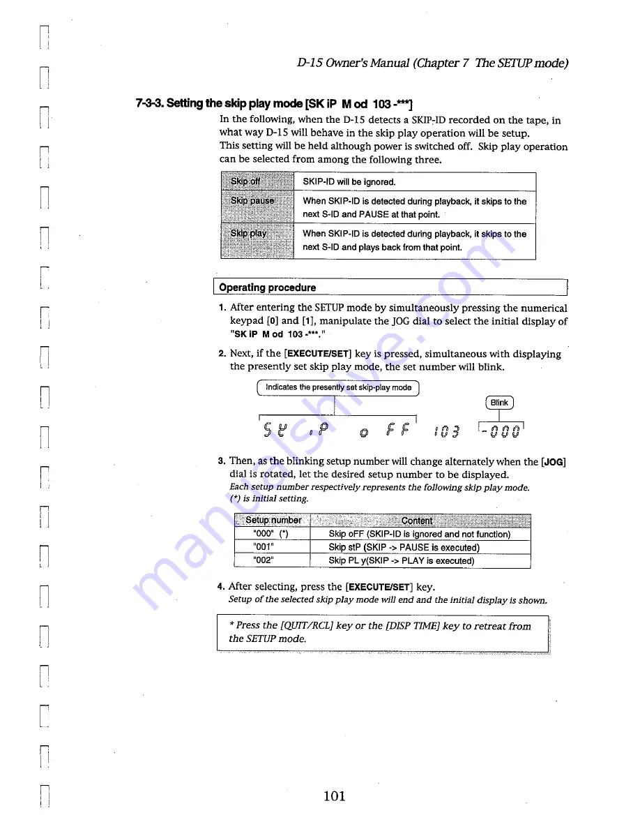 Fostex D-15 Owner'S Manual Download Page 101