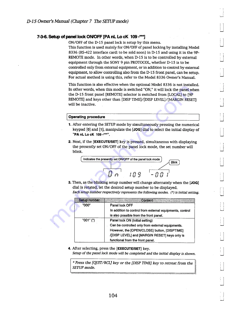 Fostex D-15 Owner'S Manual Download Page 104