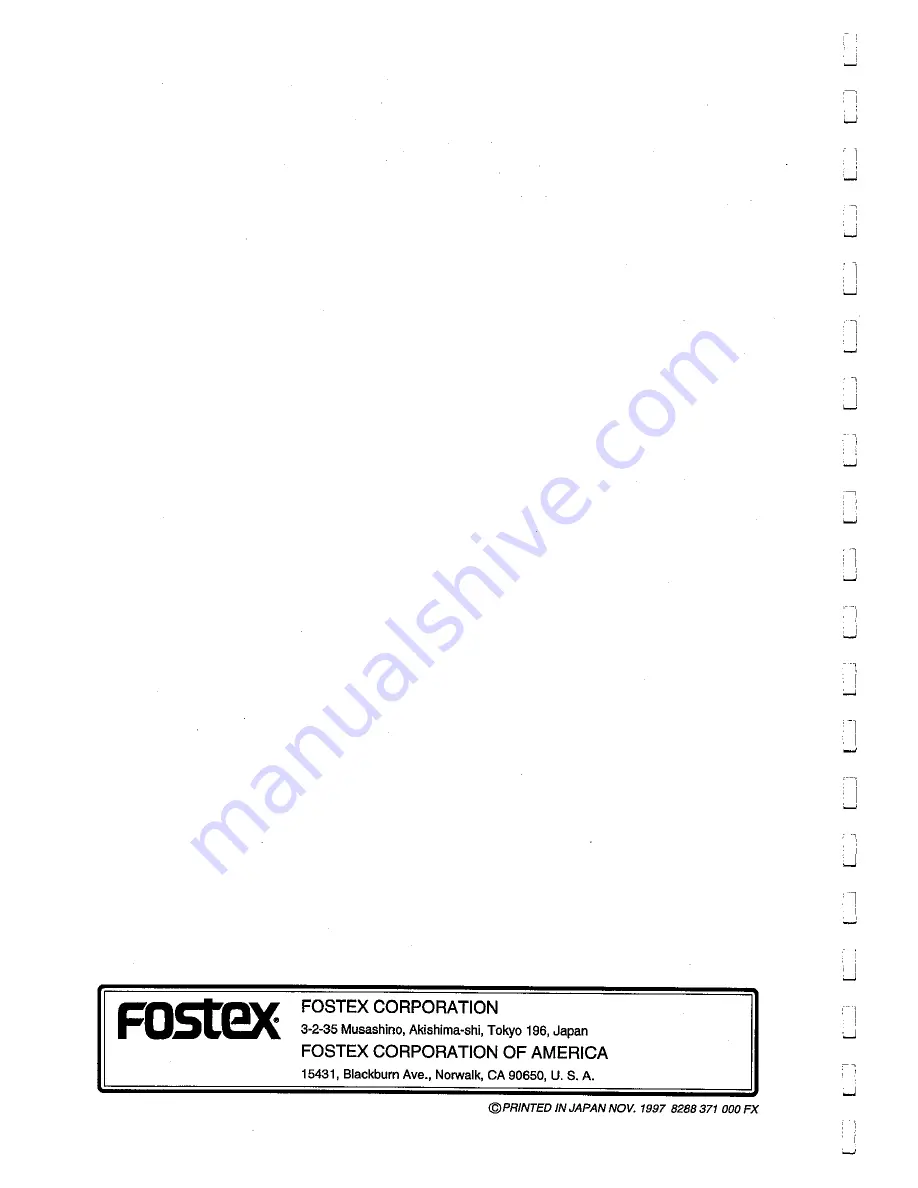 Fostex D-15 Owner'S Manual Download Page 122