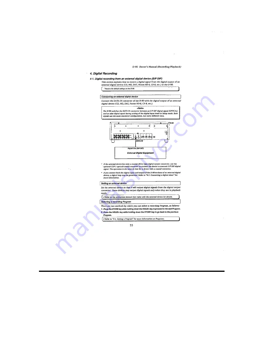 Fostex D-90 Owner'S Manual Download Page 55