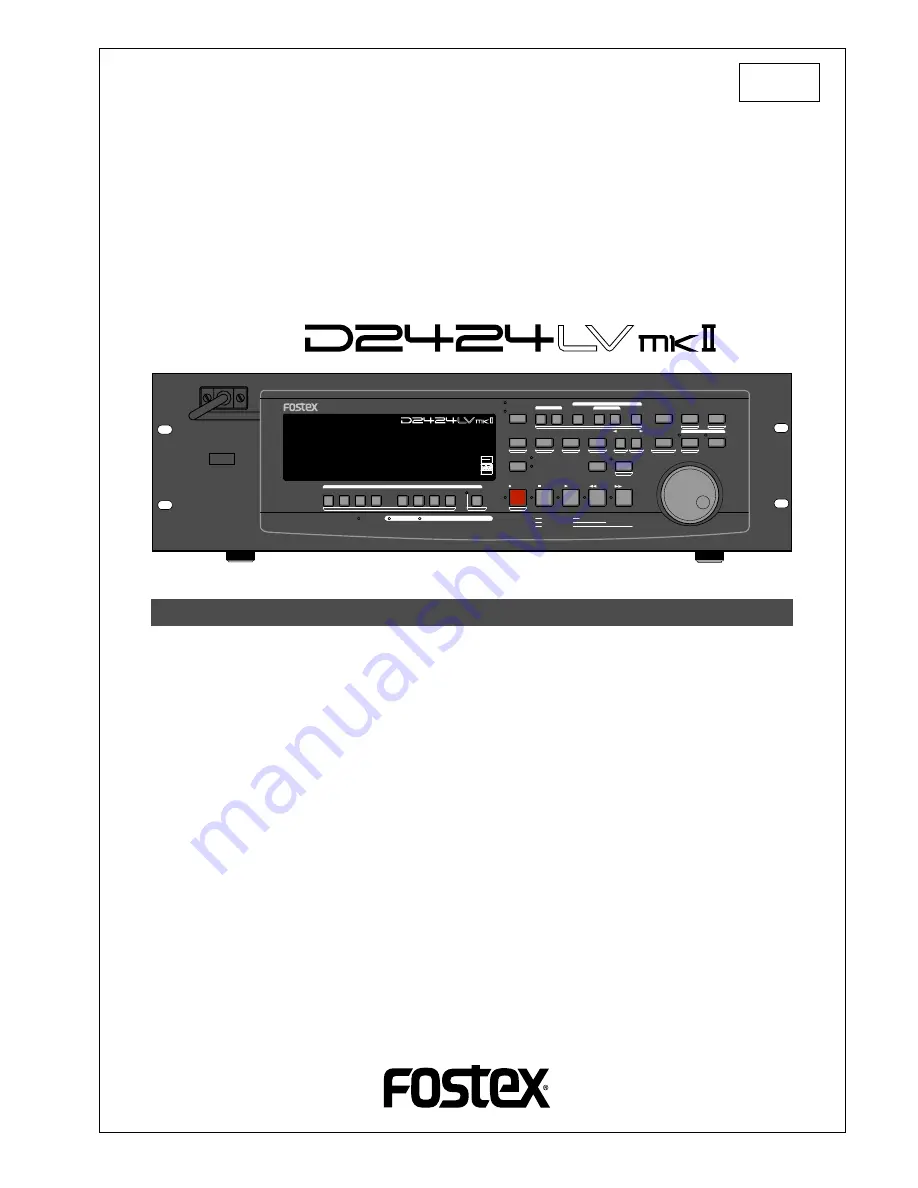 Fostex D2424LVmk2 Reference Manual Download Page 1