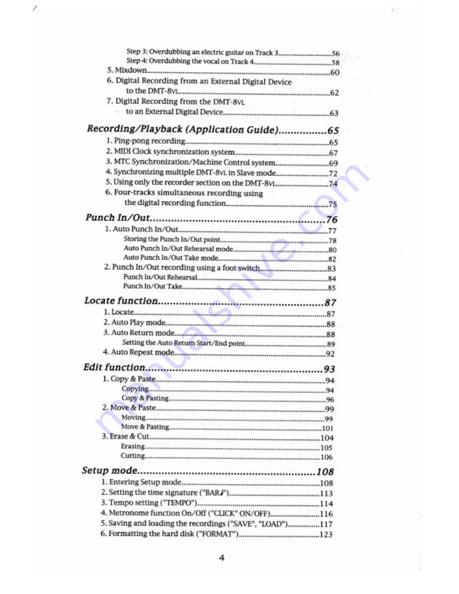 Fostex DMT-8VL Owner'S Manual Download Page 4