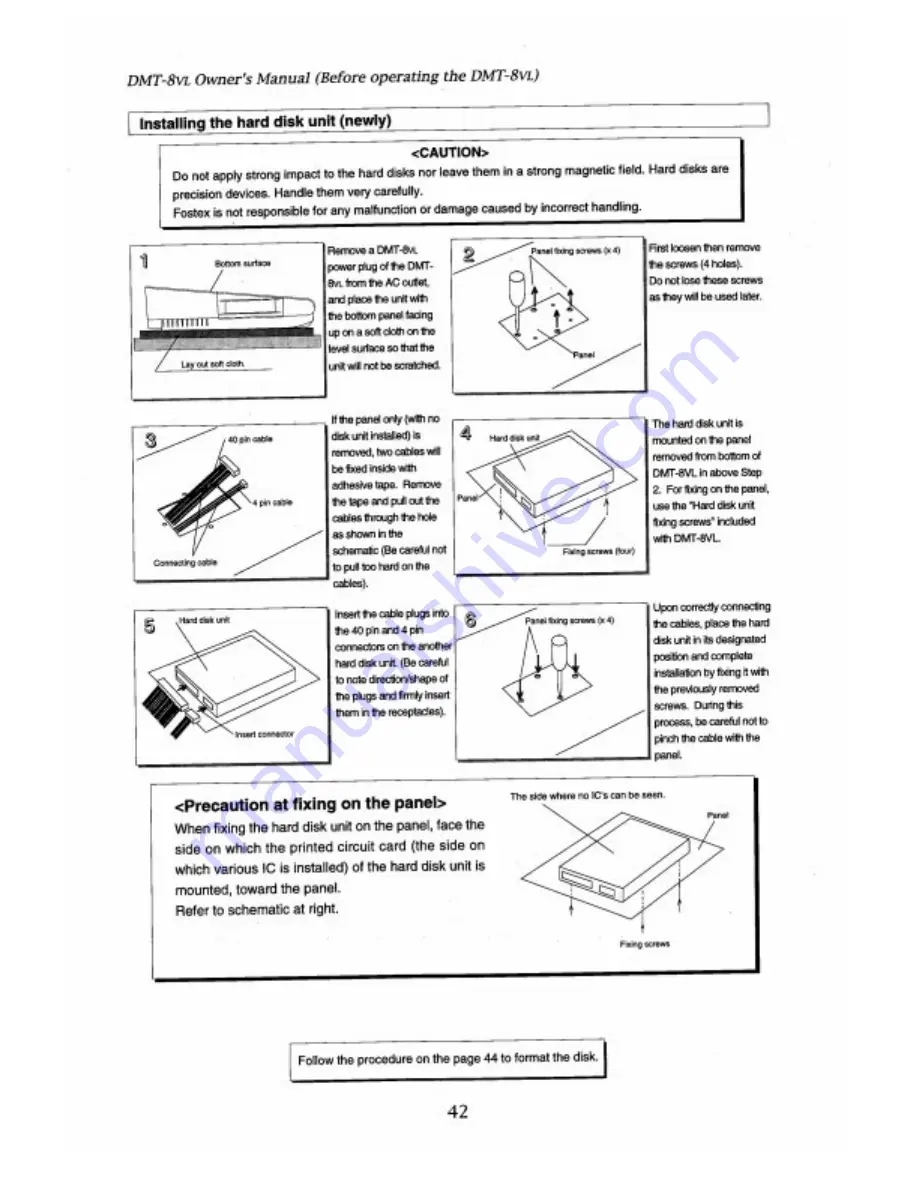 Fostex DMT-8VL Owner'S Manual Download Page 42