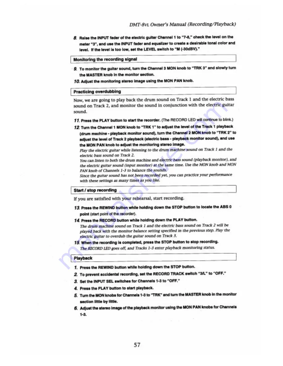 Fostex DMT-8VL Owner'S Manual Download Page 57