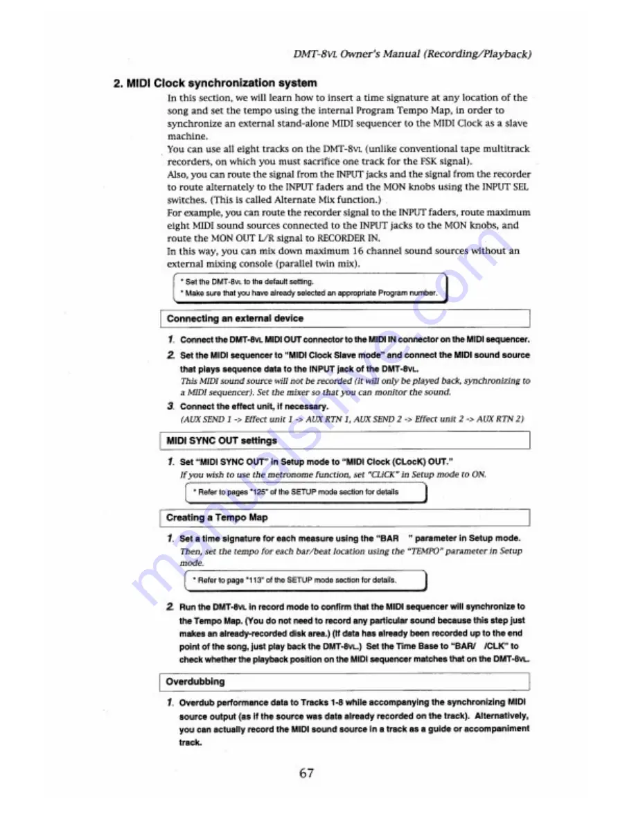 Fostex DMT-8VL Owner'S Manual Download Page 67