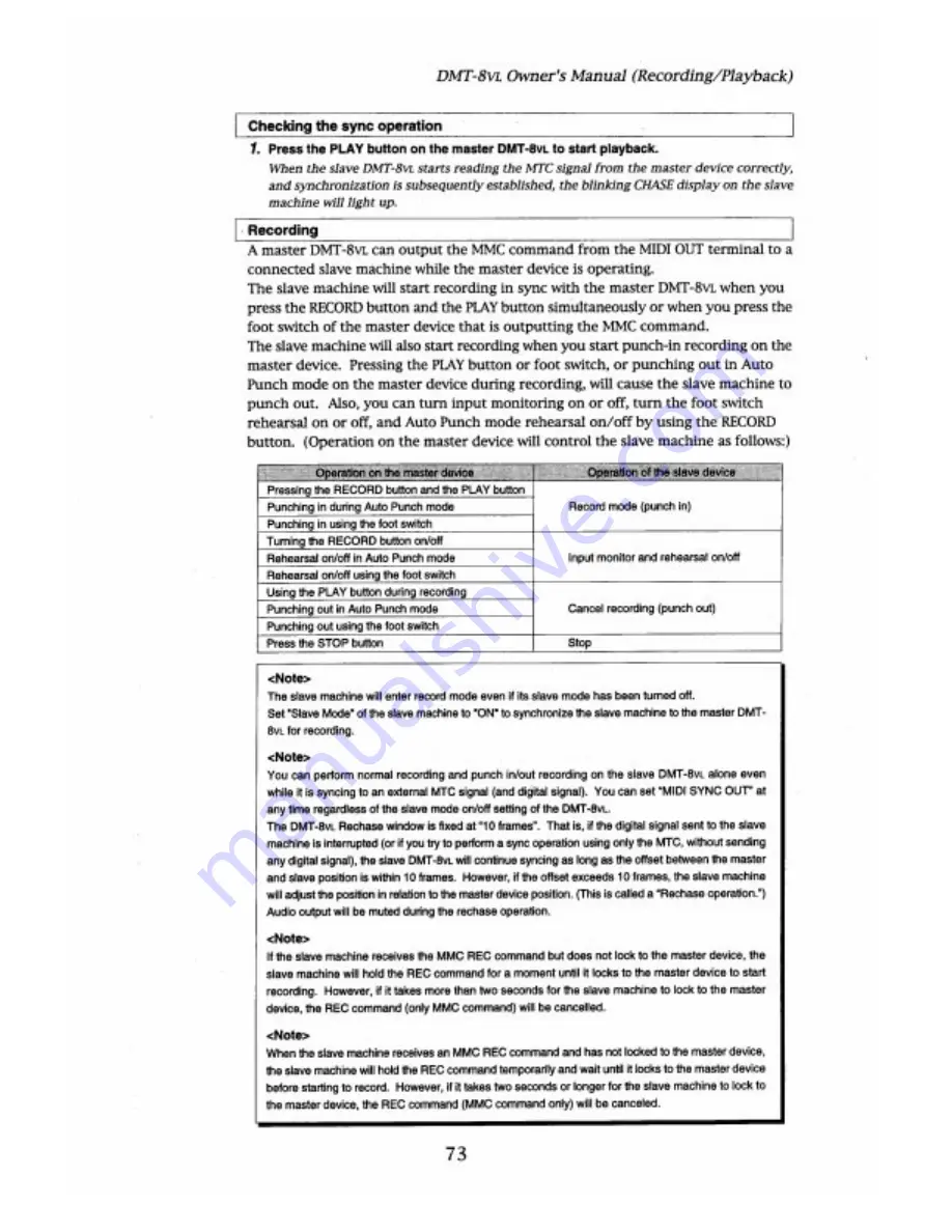 Fostex DMT-8VL Owner'S Manual Download Page 73