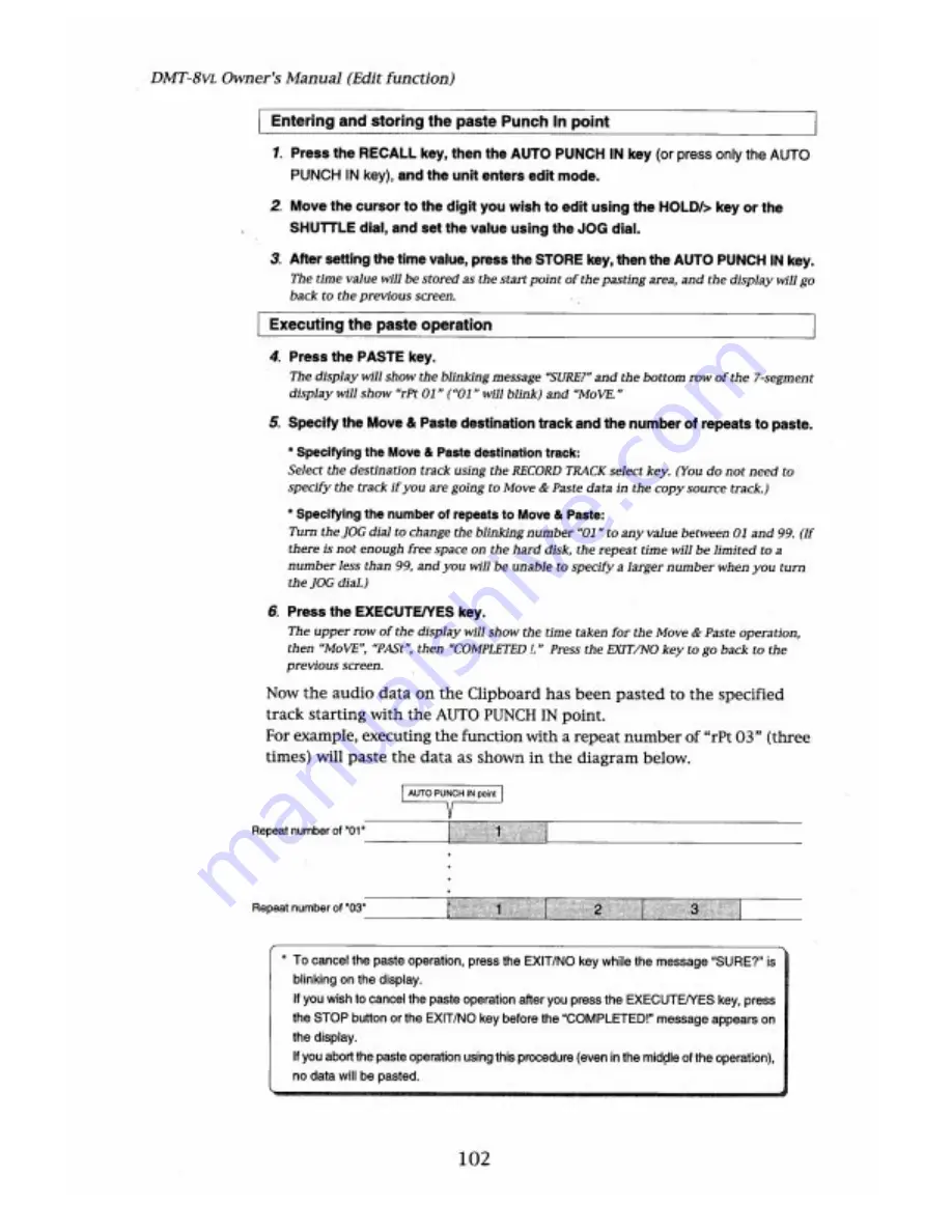 Fostex DMT-8VL Owner'S Manual Download Page 102