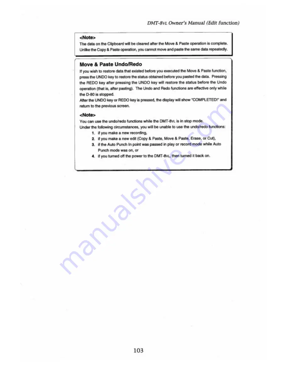 Fostex DMT-8VL Owner'S Manual Download Page 103